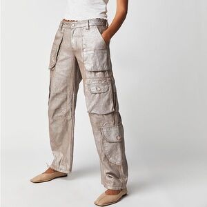 Free People Barrel Cargo Jeans NWT